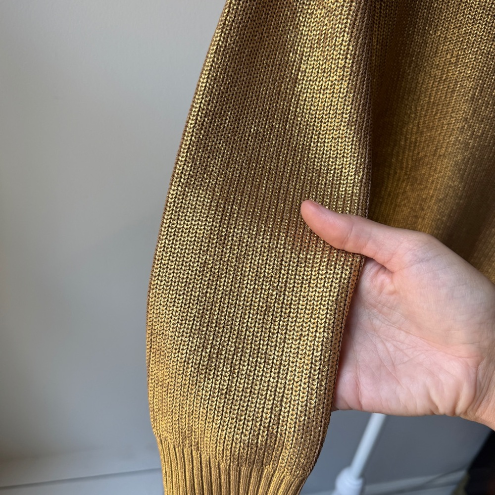 I.N.C. Metallic gold knit Sweater - Picture 5 of 6